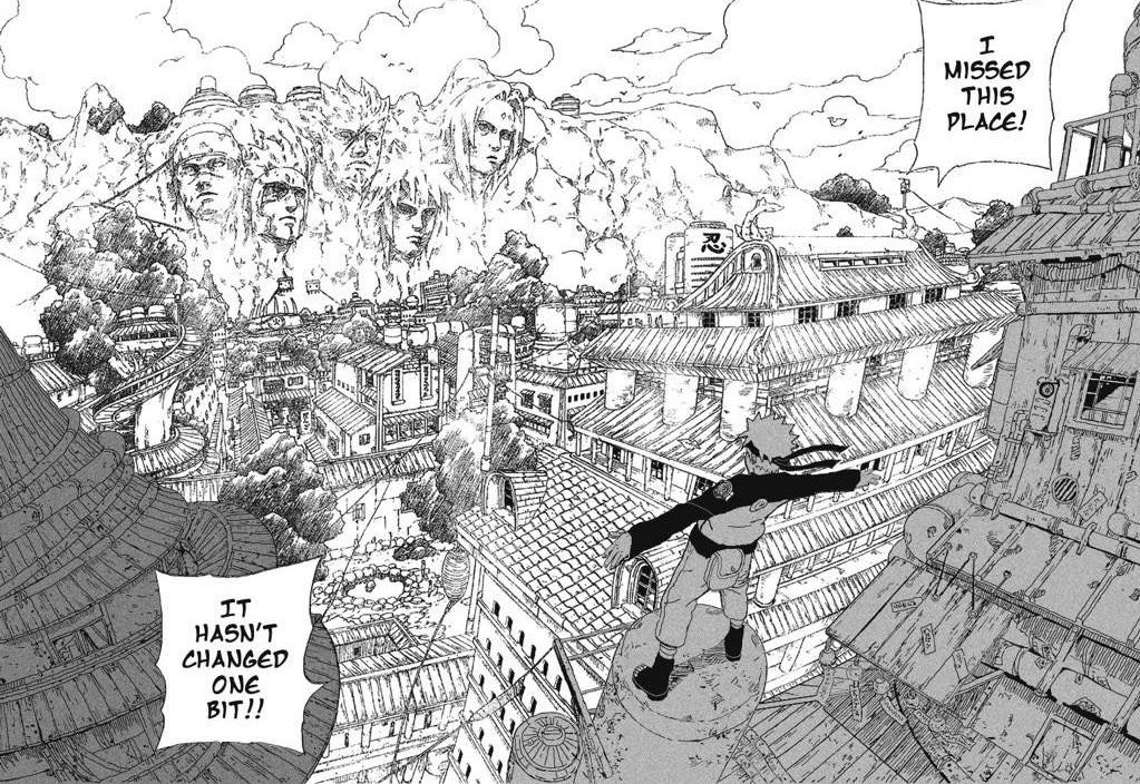 An iconic panel from one of the most popular mange: Naruto.